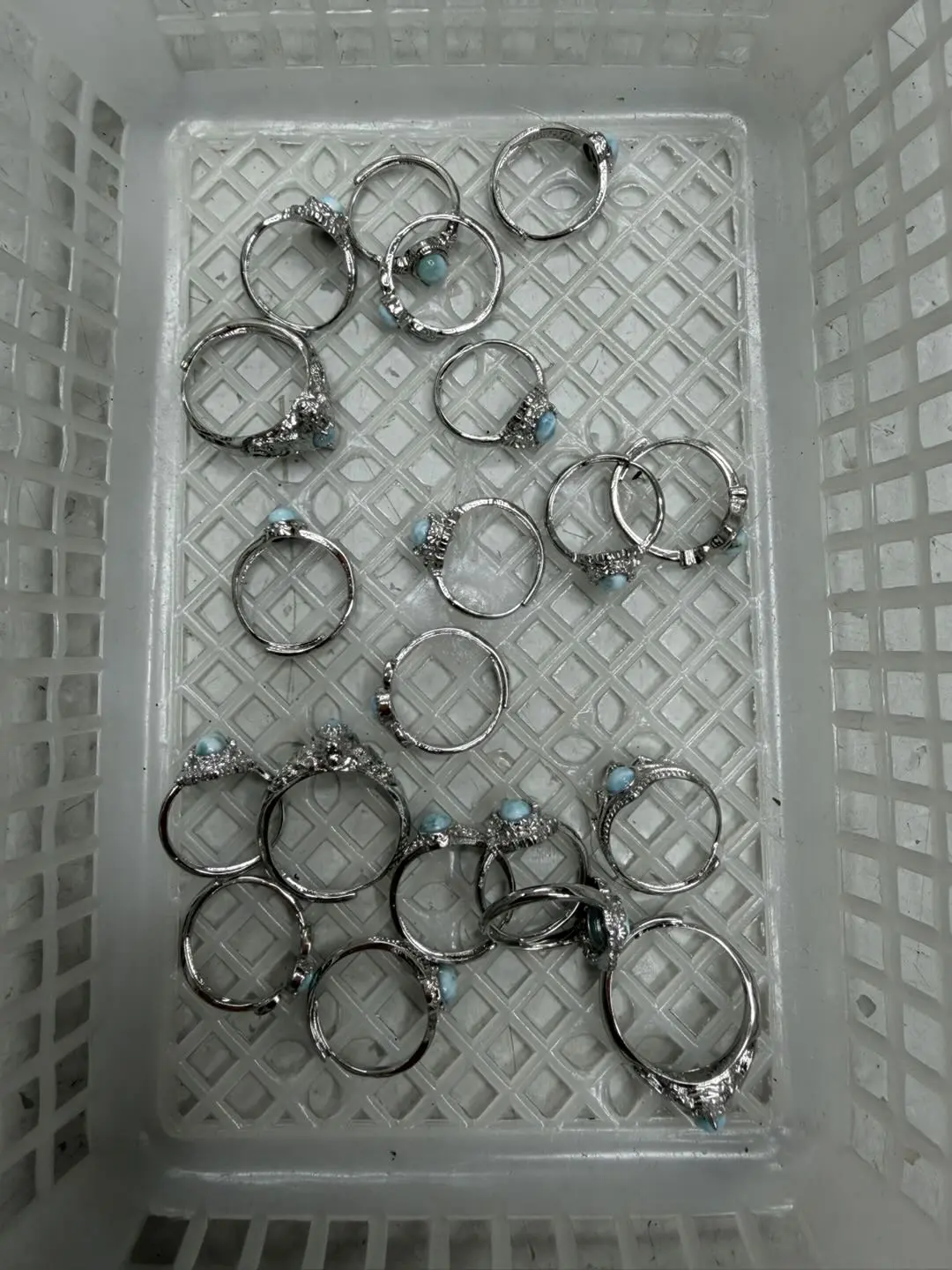 Kari(13202)gc.Larimar rings,20pcs for $30