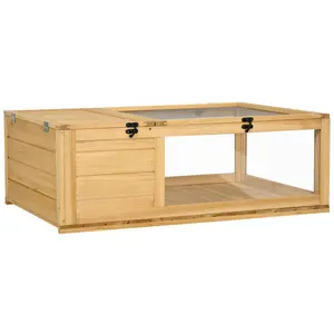 Wooden Reptile Terrarium with Top Access - Yellow, Secure Housing for Turtles/Lizards - Easy Feeding, UV Lighting Setup - Ideal for Living Room/Reptile Room