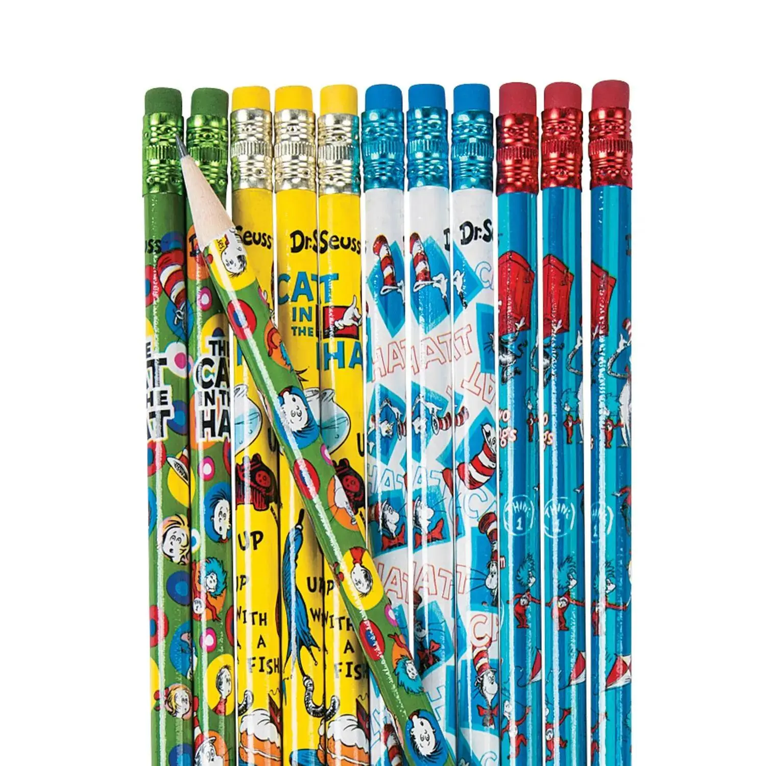 7 1/2" Bulk 144 Pc. Dr. Seuss™ The Cat in the Hat™ Wood Pencils