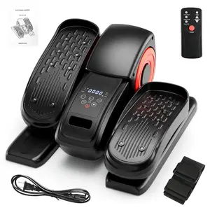 Under Desk Elliptical Machine - Remote Control Electric Pedal Exerciser for Home Office, 12-Speed Quiet Motor Leg Trainer with Auto/Manual Modes, Compact Space-Saving Design