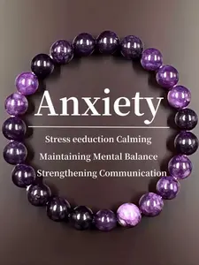 1pc Elegant Crystal Gemstone Elastic Bracelet, Unisex Healing Crystal Jewelry, Energy Balance Fashion Accessory, All Seasons Wear