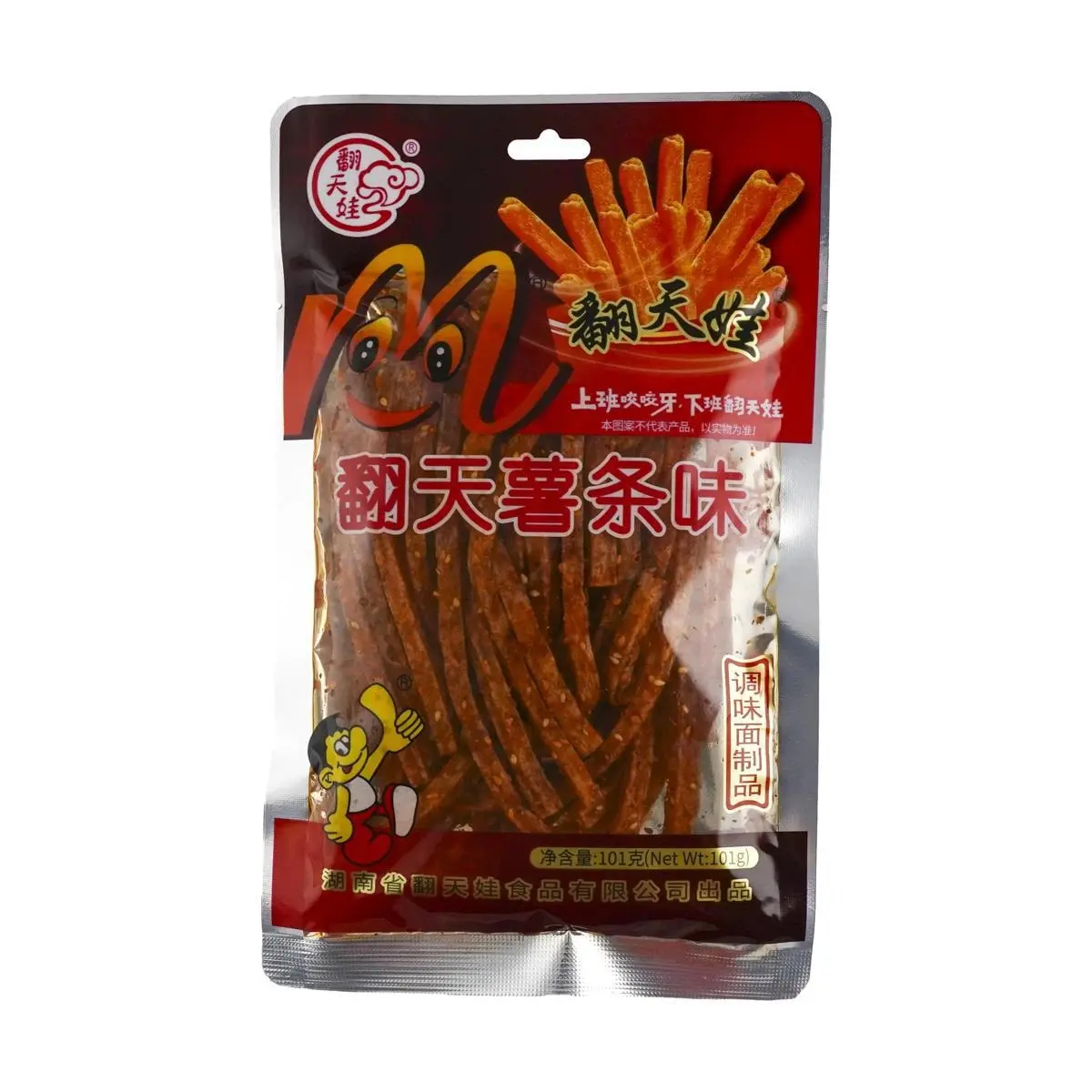 Fan Tian Wa Spicy Strips - "Potato Fries" Flavor, 101g | Authentic Hunan Snack, Nostalgic Childhood Treat