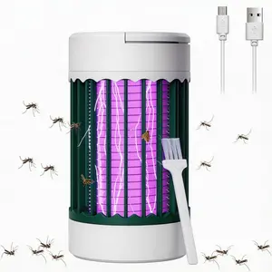Bug Zapper Indoor Outdoor Rechargeable Hanging Mosquito Zapper, Mosquito Killer Lamp - Portable UV Insect Trap for Indoor/Outdoor, USB-Powered with Grid for Camping, Bedroom, Patio, Kitchen