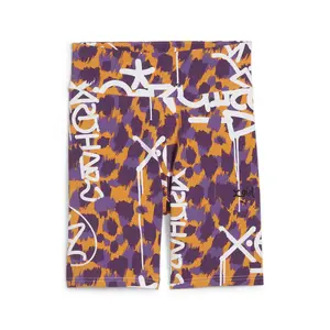 PUMA Womens X X-Girl Graphic 7 Inch Shorts Casual Bottoms Casual - Orange, Purple