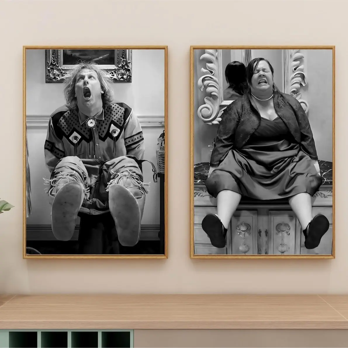 Funny Bathroom Wall Art Print, Comedy, Restroom Decor, His and Hers Bathroom Bundle 2 Movie Poster Prints, Funny Gift Idea