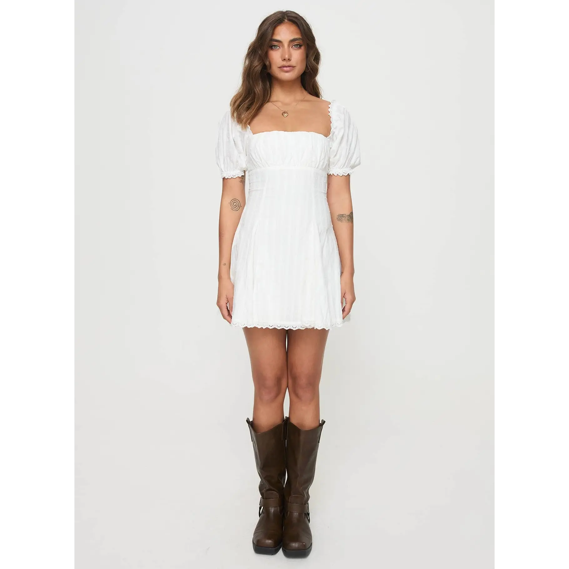 rabatia mini dress white Rabatia Mini Dress White