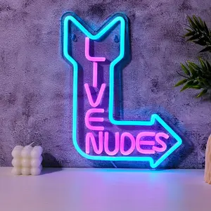 Live Nudes LED Neon Sign for Room Bar Indoor Holidays USB Powered Decorative Lighting