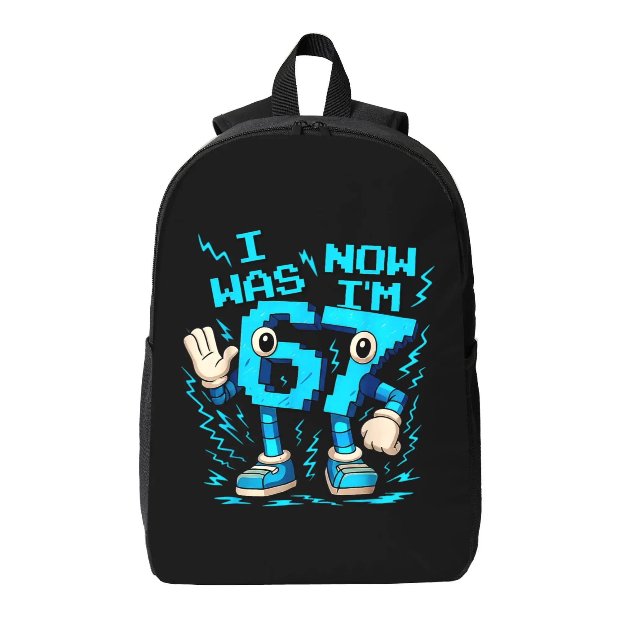 Funny 67 Meme Six Seven 6 7 book bag Breathable Shoulder Straps