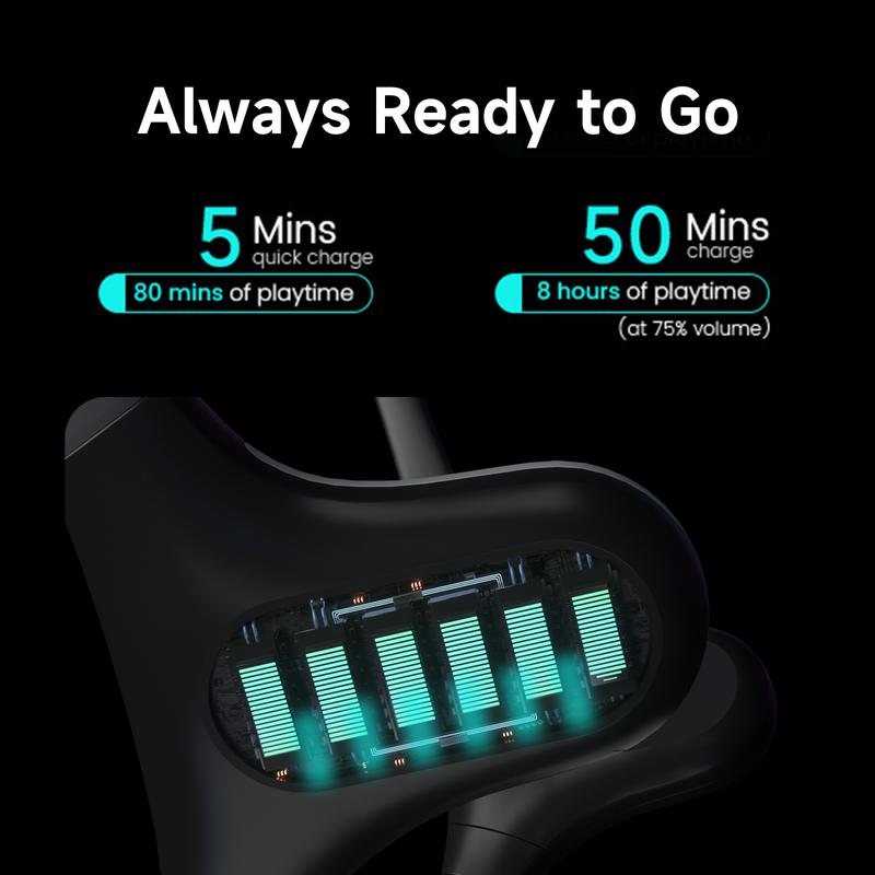 MOJAWA Run Plus IP68 Waterproof Sports Headphones with Bluetooth, Voice Assistant, and 32 GB of MP3 Storage Ideal for Outdoor Sports,