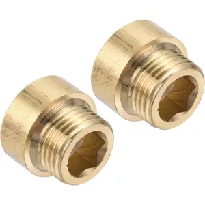 Shower  Extension Arm, 2 Pack Brass G1/2 Male to Female Thread 20mm Length Pipe Fitting Shower  Extender