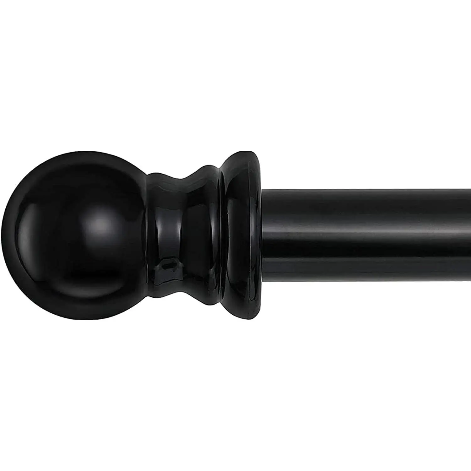 1" Durable Heavy Duty Steel Curtain Rods, 120-in to 170-in Adjustable Wall-Mounted Metal Drapery Pole with 4 Adjustable Brackets for Living Room, Bedroom (Fits 10-14.2 ft Curtains), No