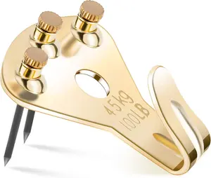 10 count Heavy Duty Picture Hangers with Nails,  Professional Picture Hanging Hooks Support up to 100lbs,  Hanging Hardware for Clock, Mirror, House Decoration