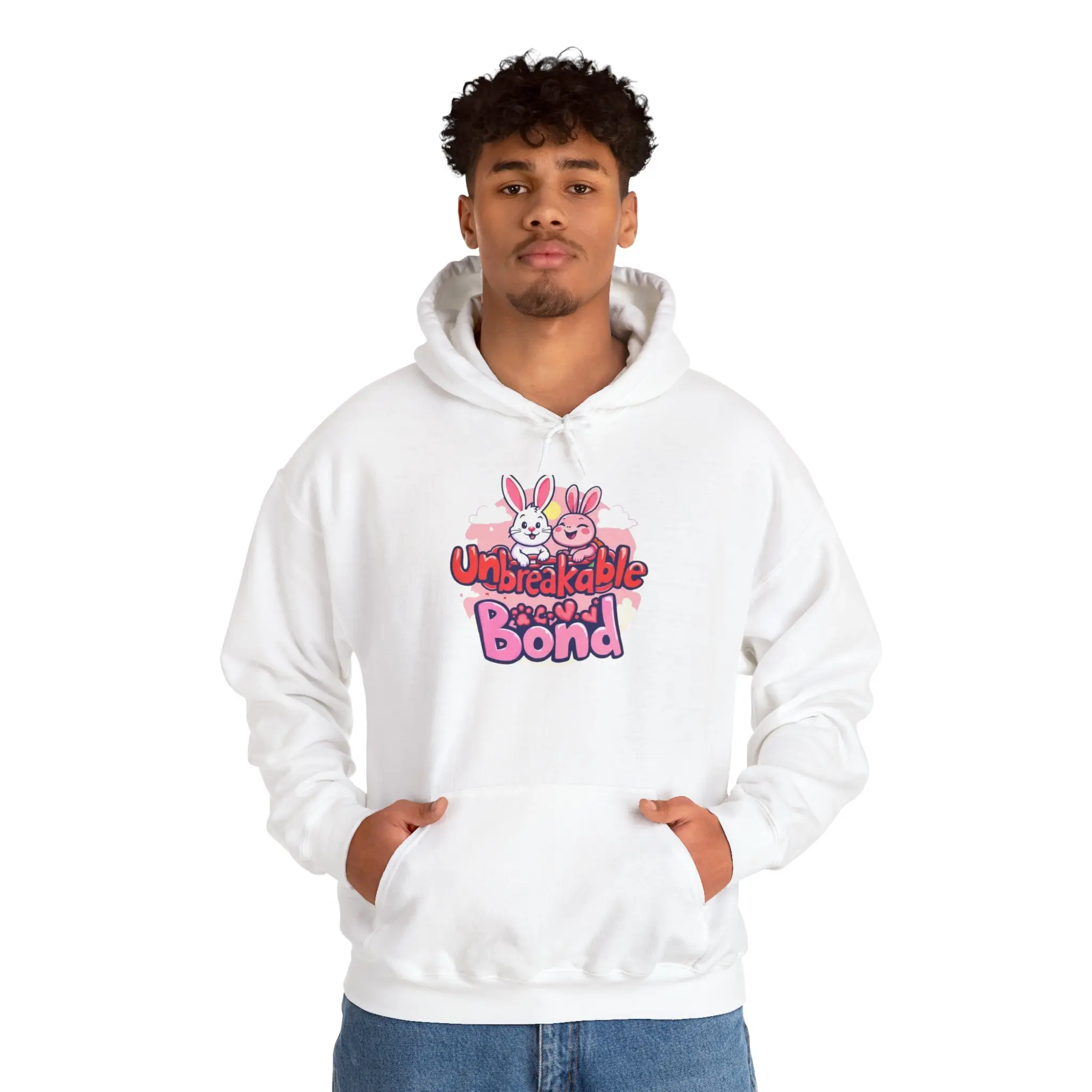 Unbreakable Bond Bunny Hoodie | Cute Bunny Friendship Design