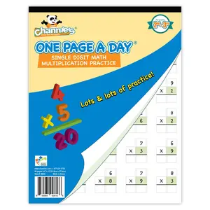 One Page A Day Single Digit Multiplication Math Workbook – Visual Daily Practice for Grades 2–3 Elementary School