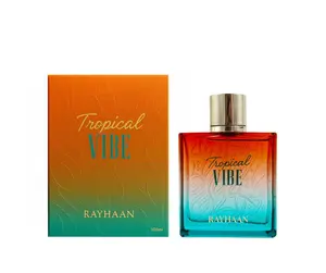 Rayhaan Tropical Vibe – Fruity, Floral, Fresh, Woody – Eau De Parfum Spray Long-Lasting Fragrance For Everyone, 3.4 Ounce / 100 Ml
