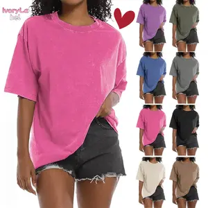 Acid Washed Vintage Tee | Soft & Sturdy Heavy Cotton Basic Fit (Pink Love!)