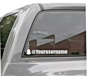 Custom Your Username Snapchat Vinyl Decal Sticker Set