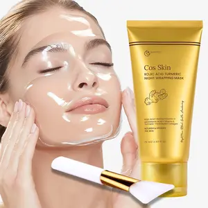 Turmeric Collagen Peel Off Mask (with Scraper) Gentle Exfoliating Nourishing Moisturizing Firming Facial Mask