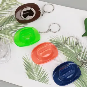 Cowboy Hat Texas Style Bottle Opener Keychain, available in three colors to create your personalized style.