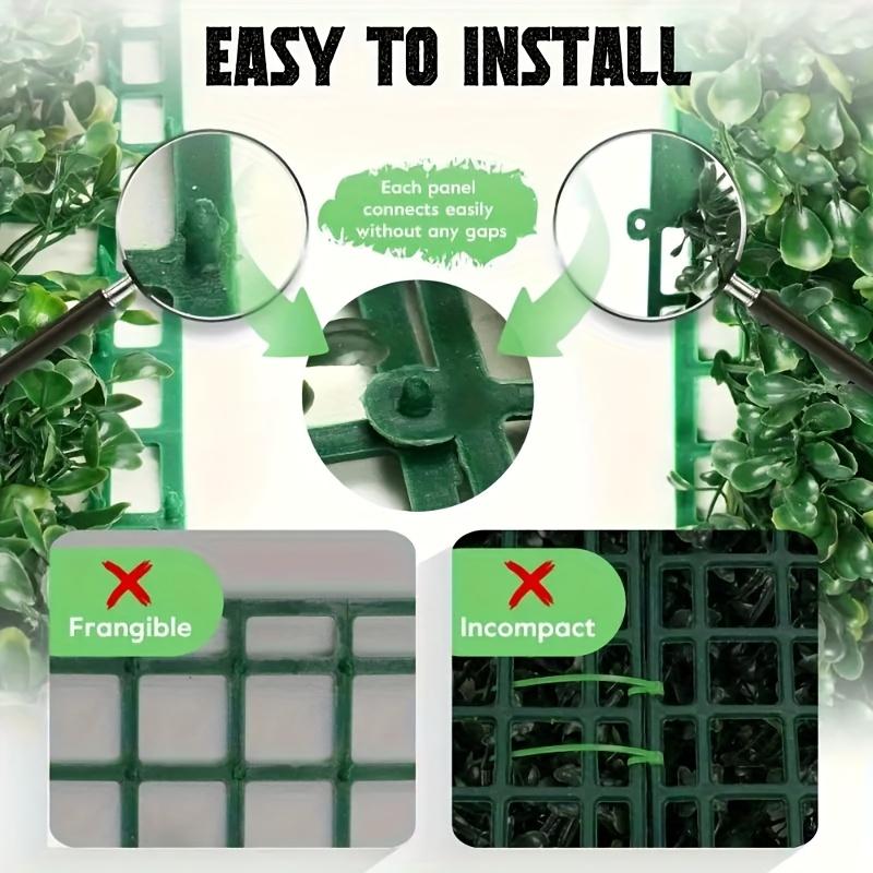 BRODARK Artificial Boxwood Panels 24 PCS 25"x25" UV-Anti Greenery Boxwood Panels for Indoor Outdoor Green Wall Decor,Privacy Hedge Screen Sun Protected Suitable for Outdoor, Indoor, Garden, Fence, Backyard and Decor