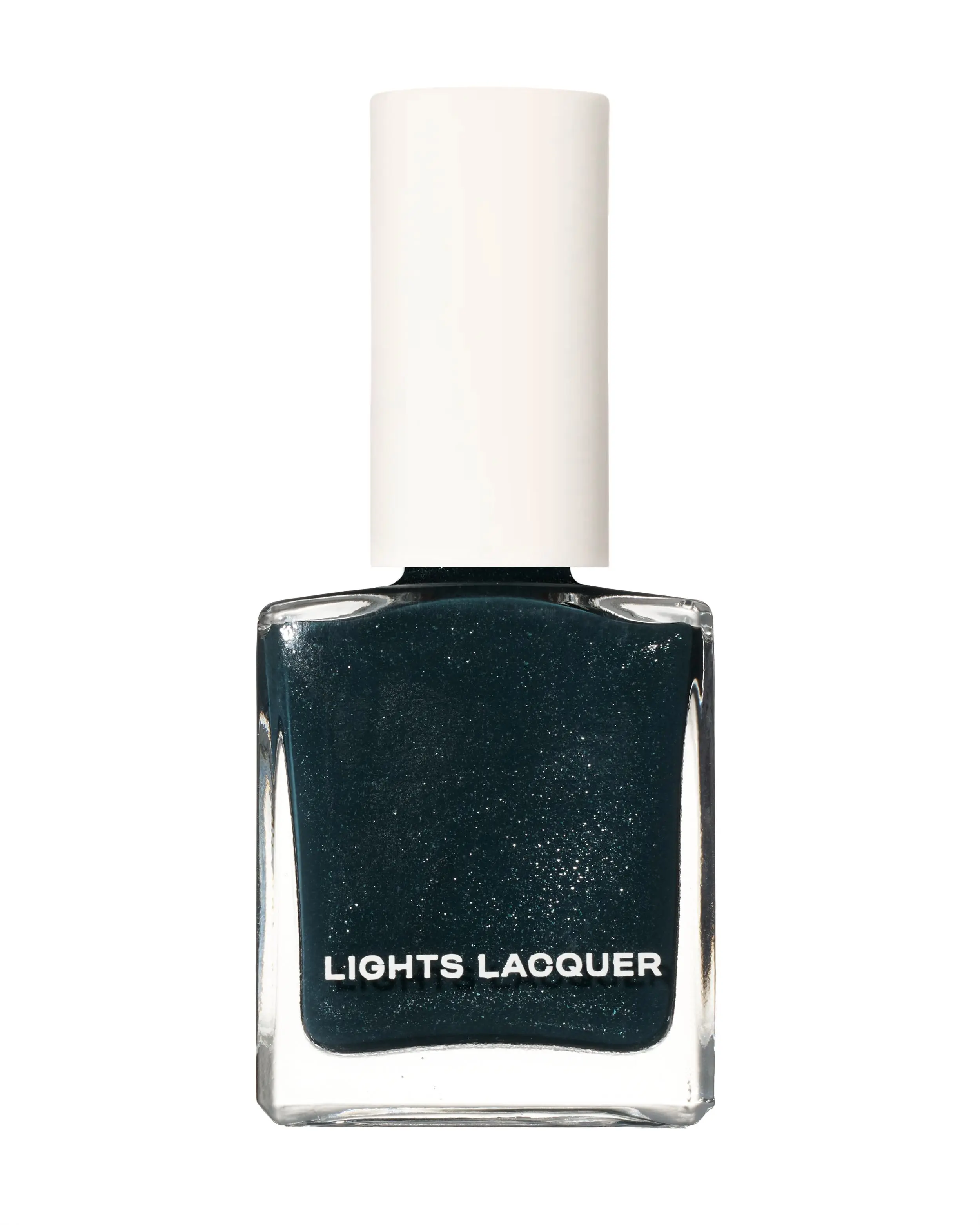In the Shadows - A charcoal blue polish with a fine shimmer finish