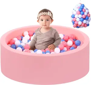 Sumbababy Kids Play Tent Ball Pit for 4-12 Years Pink Ball Pit with Soft Sponge Perfect Gift Toys Indoor Outdoorfun