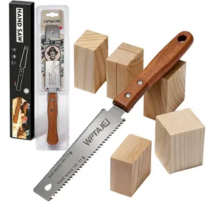 CONEBARN Japanese Hand Saw 6 Inch Double Edge Sided Pull Saw Ryoba SK5 Flexible Blade 14/17 TPI Flush Cut Beech Handle Wood Saw for Woodworking Tools Curved Jaw Locking Pliers Set