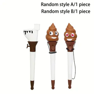Creative Toilet Bowl Shaped Bounce Pen, Fun and Stress Relieving Writing Tool for School, Office, and Party Gifts, Office Desk Accessories, Funny Teacher Pens