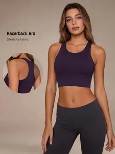 Women's High Elasticity Sports Bra, Quick-Dry Breathable Fabric, Shockproof Support, Fits Well, Ideal for Fitness Running Yoga, Workout Bra