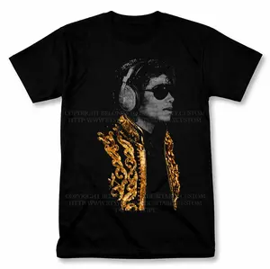 Michael Jackson Gold Jacket Graphic T Shirt Vintage Style Fan Tee
