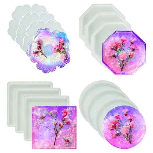 12PCS coaster molds