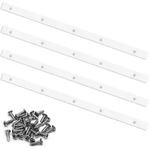 Crosscut Sled for Table  -  UHMW Plastic - 3/4" X 3/8" X 17" - Predrilled Holes and Screws - Ideal for U Tracks, Woodworking, Miter Slots, Router Table, Bandsaws - 4 Bars Included