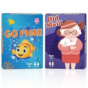 Card Games,Go Fish and Old Maid Card Game for Kids Ages 4-8,Fun Classic Interactive Games for Kids Toddlers Adults,Perfect for Stocking Stuffers Gifts,Family Game Night Party Games(Go Fish&Old Maid)
