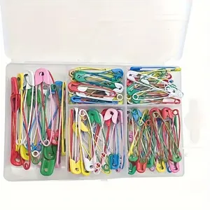 120PCS Assorted Colorful Safety Pins, Strong Metal Pins for Sewing, Crafting, Clothing & Office Use