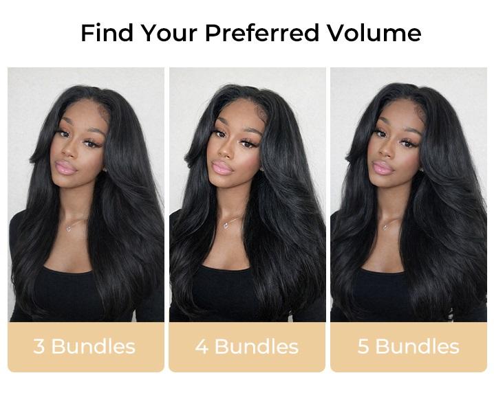 [Wequeen] Yaki Loose/ Yaki Straight/ Burmese Curly Virgin Human Hair Bundle Set One-Pack Solution Seamless Blend & Natural Flow Blow Out New Drops