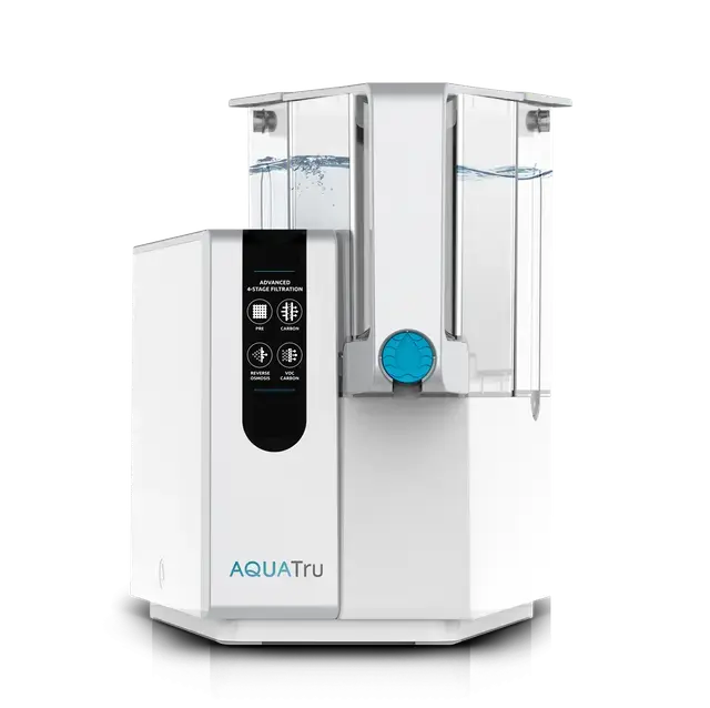 AquaTru Classic Countertop Purifier with 4-Stage Ultra Reverse Osmosis System for Clean Great-Tasting Water Easy Push-Button Dispenser No Installation Required