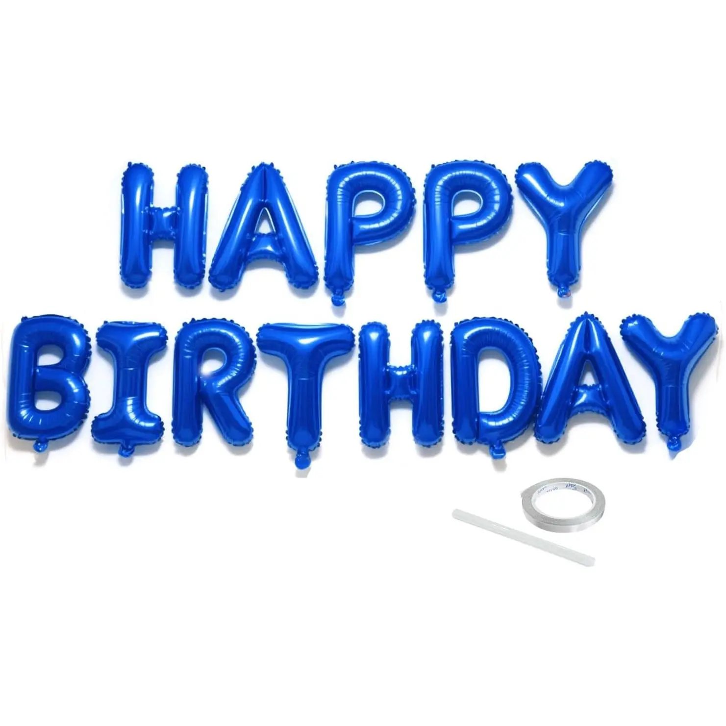 Dark Blue Happy Birthday Balloon Banner Set -16 Inch Foil Letters Balloons,  Birthday Decorations and Party Supplies, Suitable for Men and Women's Birthday Decorations,Party Backdrop