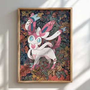 Sylveon Japanese Poster | Legendary Wall Decor