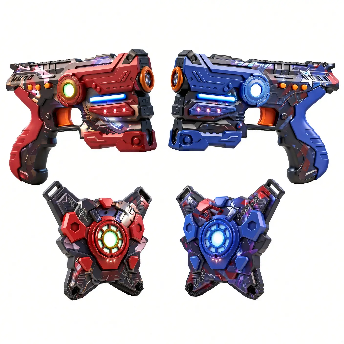Infrared Laser Tag Set for Kids, 2-Player Battle Game with Arm Sensors, 4 Play Modes, Light & Sound Effects, Indoor Outdoor Interactive Game for Boys Girls