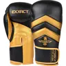 Exxact Sports Clash Boxing Gloves, Anti-Injury Sports Gloves for Men & Women (Black-Gold)