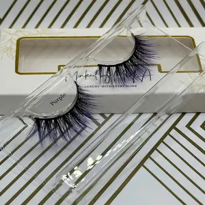Purple eyelashes