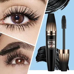 Black waterproof mascara, long-lasting and natural eyelash extension effect, enhances eyelash curling effect, Lengthening mascara