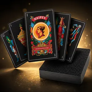 Waterproof PVC Spanish Playing Cards, Traditional Baraja Española Deck for Briscas, Travel, Parties and Outdoor Entertainment