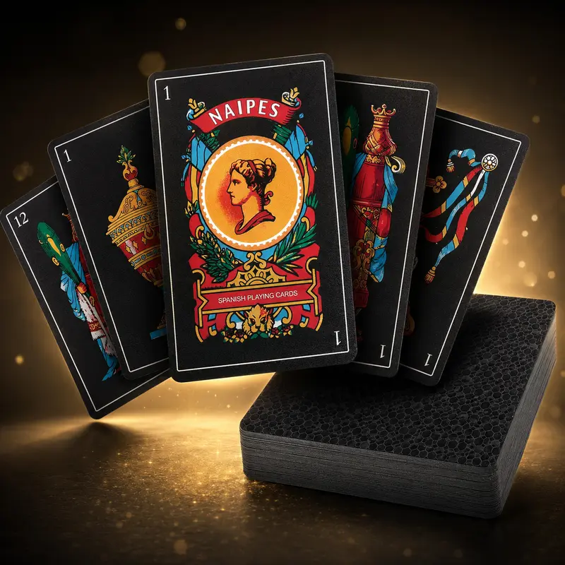 Waterproof PVC Spanish Playing Cards, Traditional Baraja Española Deck for Briscas, Travel, Parties and Outdoor Entertainment