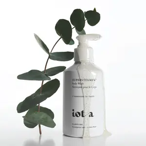 iota Supervitamin Body Wash+ Clarifying with Eucalyptus Leaf, Green Tea & Seaweed for Gentle Exfoliation and Clearer Skin