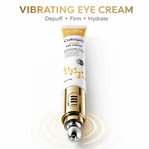 The Secret to Brighter Eyes! Collagen Eye Cream with Electric Vibration Massage, Helps Reduce Eye Bags, Puffiness & Fine Lines for a More Youthful Look