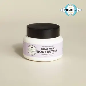 Dionis Goat Milk Skincare Lavender Blossom Goat Milk Body Butter w/ Squalane - Deeply Nourishing and Moisturizing - 8.5 oz