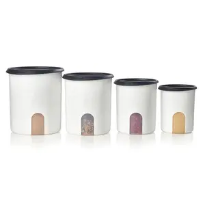 Reminder Canisters Airtight Containers Kitchen Round Set Storage