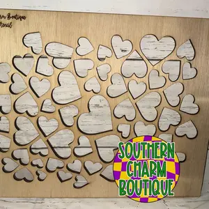 Hearts Bleaching Stencil