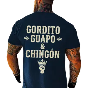 "Gordito Guapo" Spanish Slogan T-Shirt, Unisex Oversized 100% Cotton Graphic Tee, Casual Streetwear Short-Sleeve Top, Tshirt, Shortsleeve